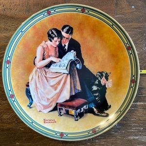 Norman Rockwell A Couples Commitment Plate